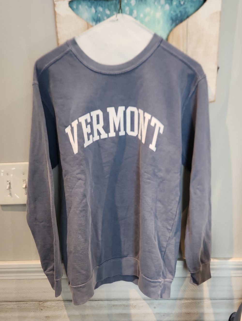 EUC Comfort Colors Vermont Crewneck Sweatshirt - Slate Blue Sz S